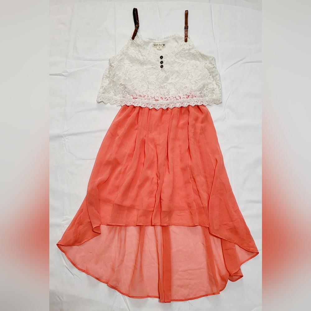 Women's DOUBLE ZERO Peach Cream DRESS Size Small Crochet